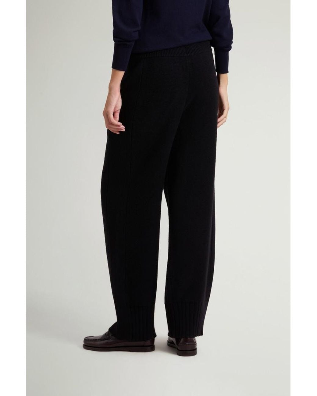 Pantalones De Lana Virgen Y Cachemira Para Mujer Talla Woolrich de color Blue