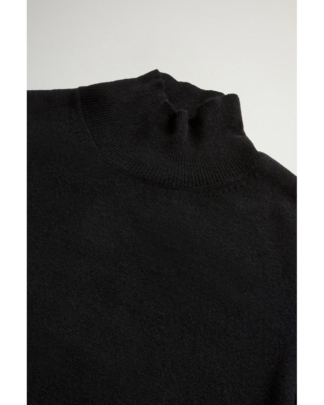 Vestido De Mezcla De Lana Virgen Y Cachemira Para Mujer Talla Woolrich de color Black