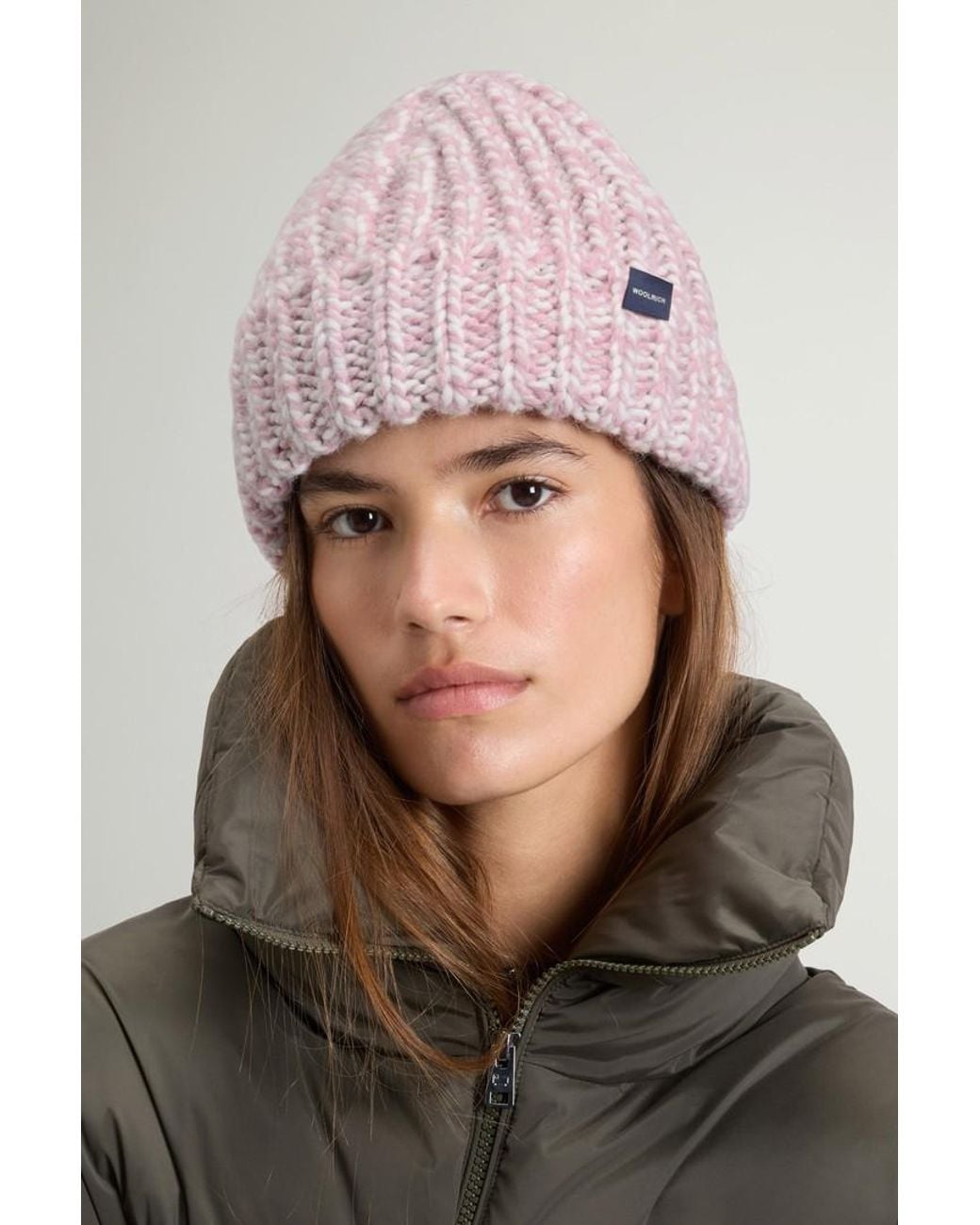 Gorro Chunky De Mezcla De Lana Y Alpaca Mouliné Para Mujer Talla Woolrich de color Pink