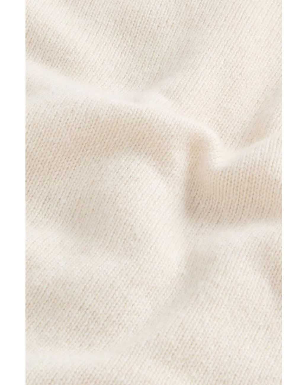 Jersey Con Cremallera Completa Y Capucha De Mezcla De Lana Y Cachemira Para Mujer Talla Woolrich de color Natural