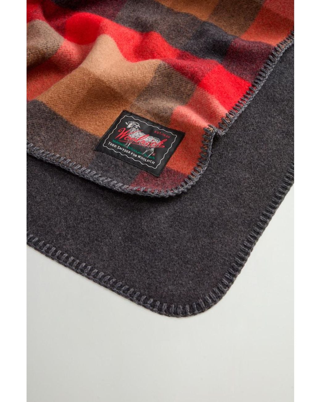 Manta De Pura Cachemira Con Estampado A Cuadros By Todd Snyder Talla One Woolrich de color Red