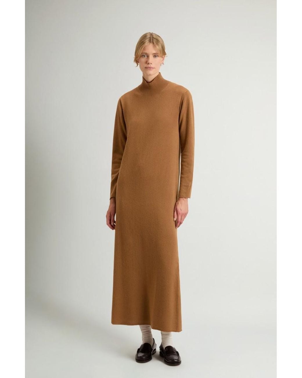 Vestido De Mezcla De Lana Virgen Y Cachemira Para Mujer Talla Woolrich de color White