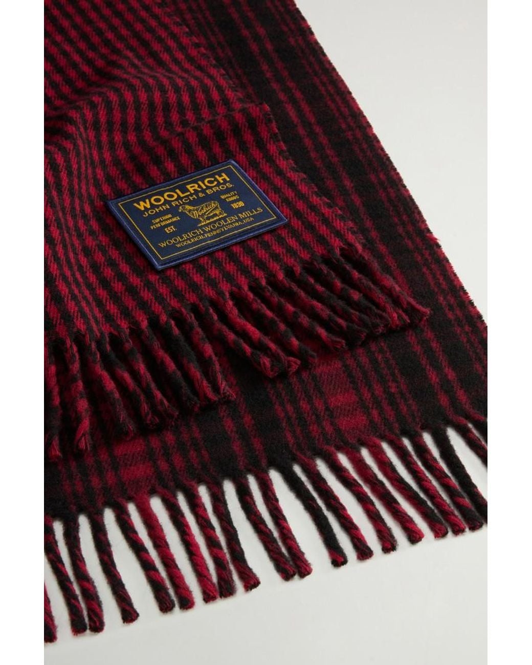 Capa De Doble Cara De Pura Lana Doble A Cuadros Para Mujer Talla One Woolrich de color Red