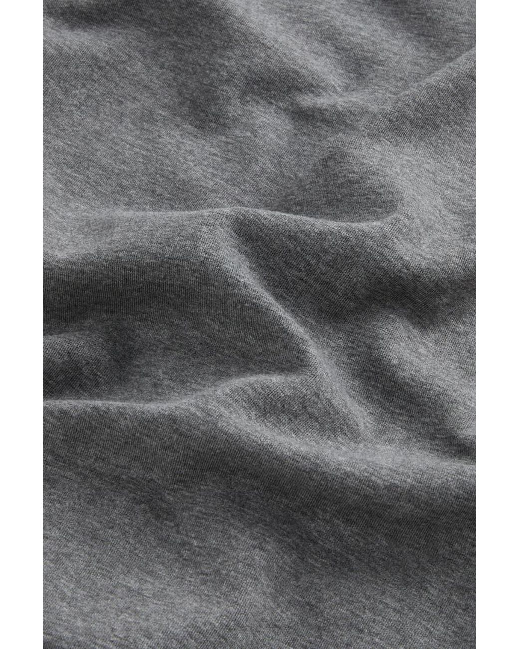 Sudadera Con Cremallera Y Cuello Alto En Mezcla De Algodón Interlock Con Logotipo Para Hombre Talla Woolrich de hombre de color Gray