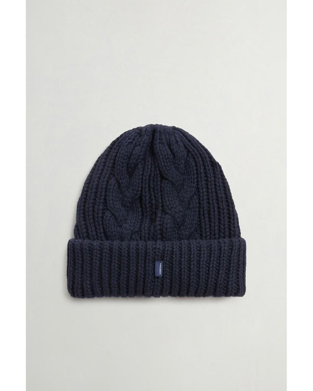 Gorro De Mezcla De Lana Y Algodón Para Hombre Talla Woolrich de hombre de color Blue