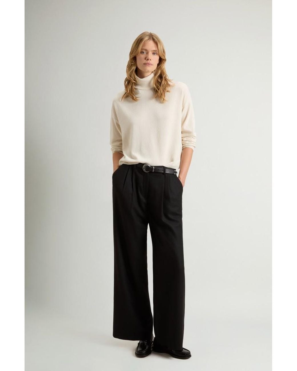 Jersey De Mezcla De Lana Y Cachemira Para Mujer Talla Woolrich de color Natural