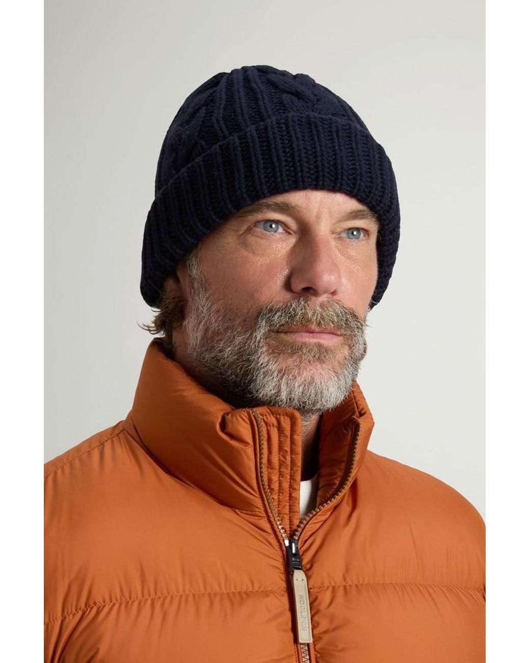 Gorro De Mezcla De Lana Y Algodón Para Hombre Talla Woolrich de hombre de color Blue