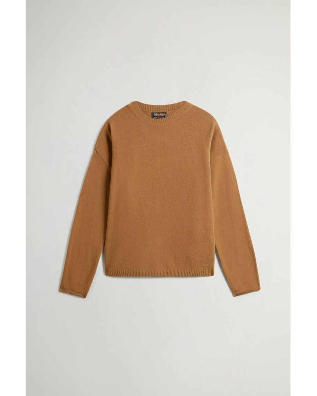 Jersey De Cuello Redondo De Mezcla De Lana Y Cachemira Para Mujer Talla Woolrich de color Brown