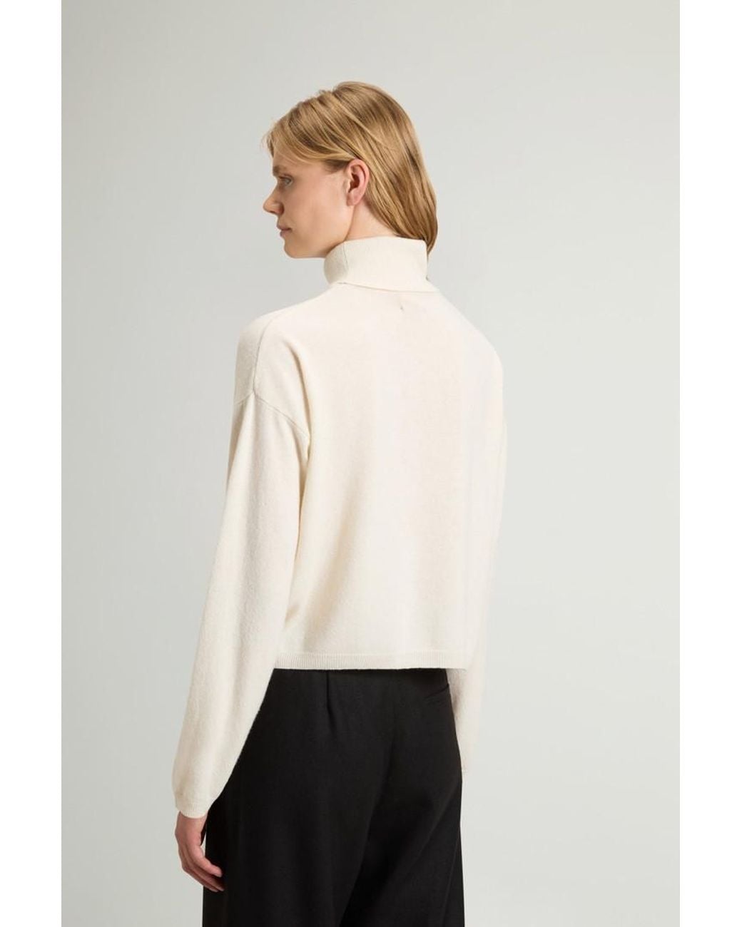 Jersey De Mezcla De Lana Y Cachemira Para Mujer Talla Woolrich de color Natural