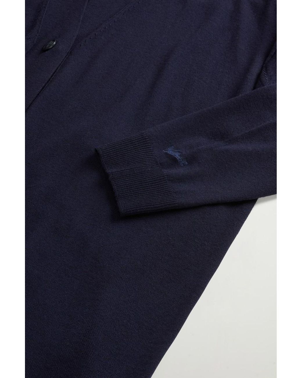 Cárdigan Largo De Pura Lana Virgen Merina Para Mujer Talla Woolrich de color Blue