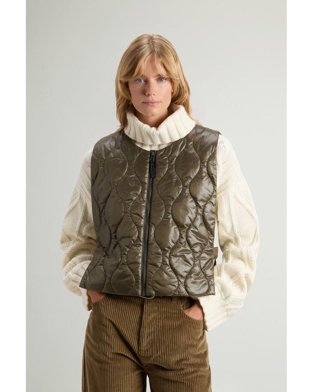 Chaleco Acolchado Plegable De Urban Light Nylon Para Mujer Talla One Woolrich de color Green