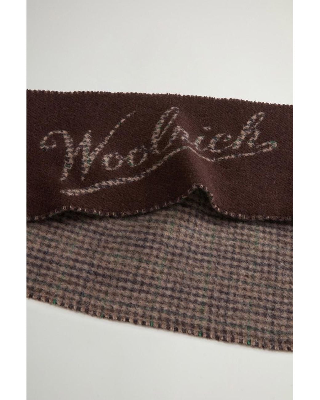 Bufanda De Pura Lana Con Estampado A Cuadros Para Hombre Talla One Woolrich de hombre de color White