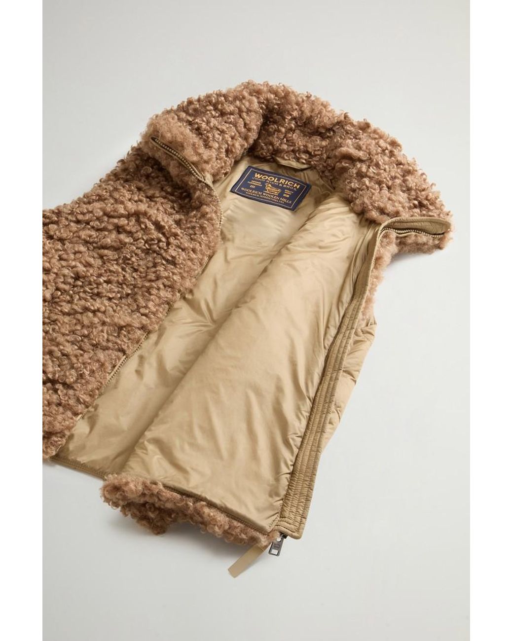 Chaleco Híbrido De Pelo Sintético Y Nailon Acolchado Para Mujer Talla Woolrich de color Blue