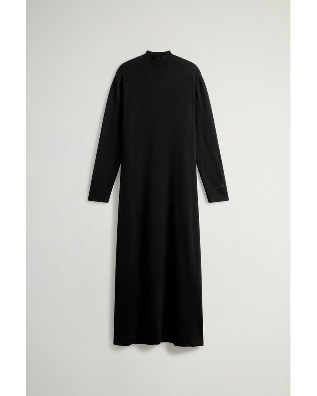 Vestido De Mezcla De Lana Virgen Y Cachemira Para Mujer Talla Woolrich de color Black