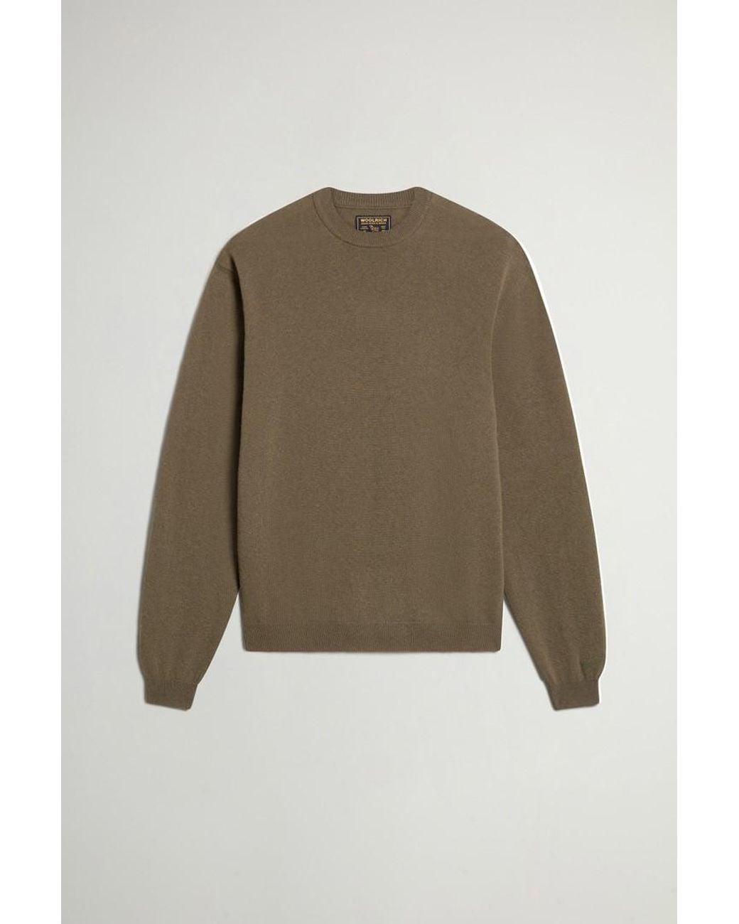 Jersey De Cuello Redondo De Pura Lana Virgen Para Hombre Talla Woolrich de hombre de color Natural