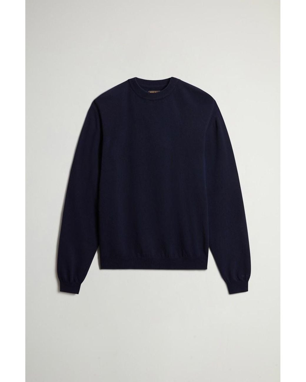 Jersey De Cuello Redondo De Pura Lana Virgen Para Hombre Talla Woolrich de hombre de color Blue