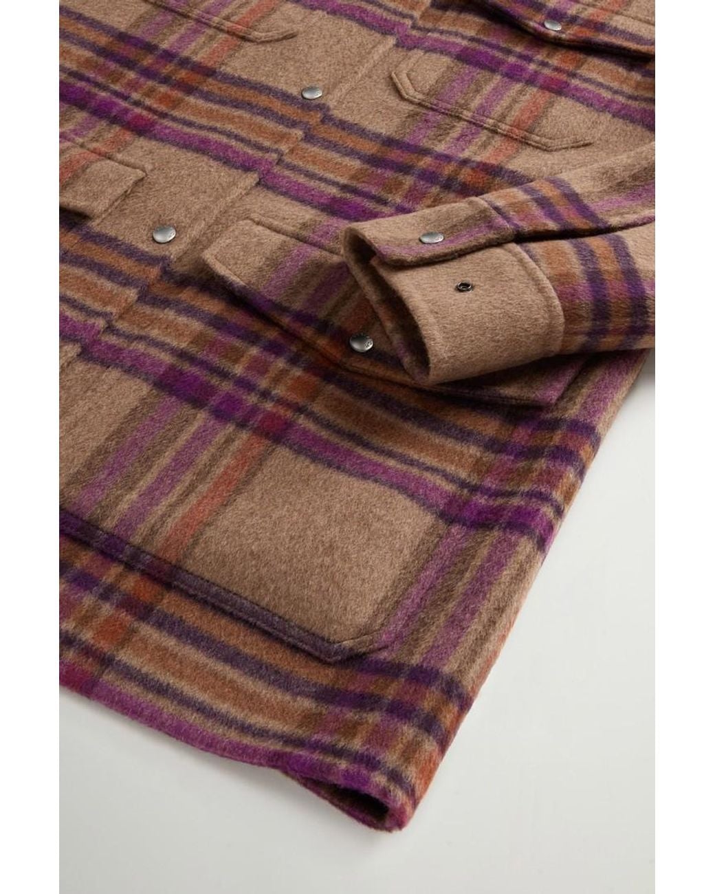 Abrigo De Mezcla De Lana Doble Para Mujer Talla Woolrich de color Blue