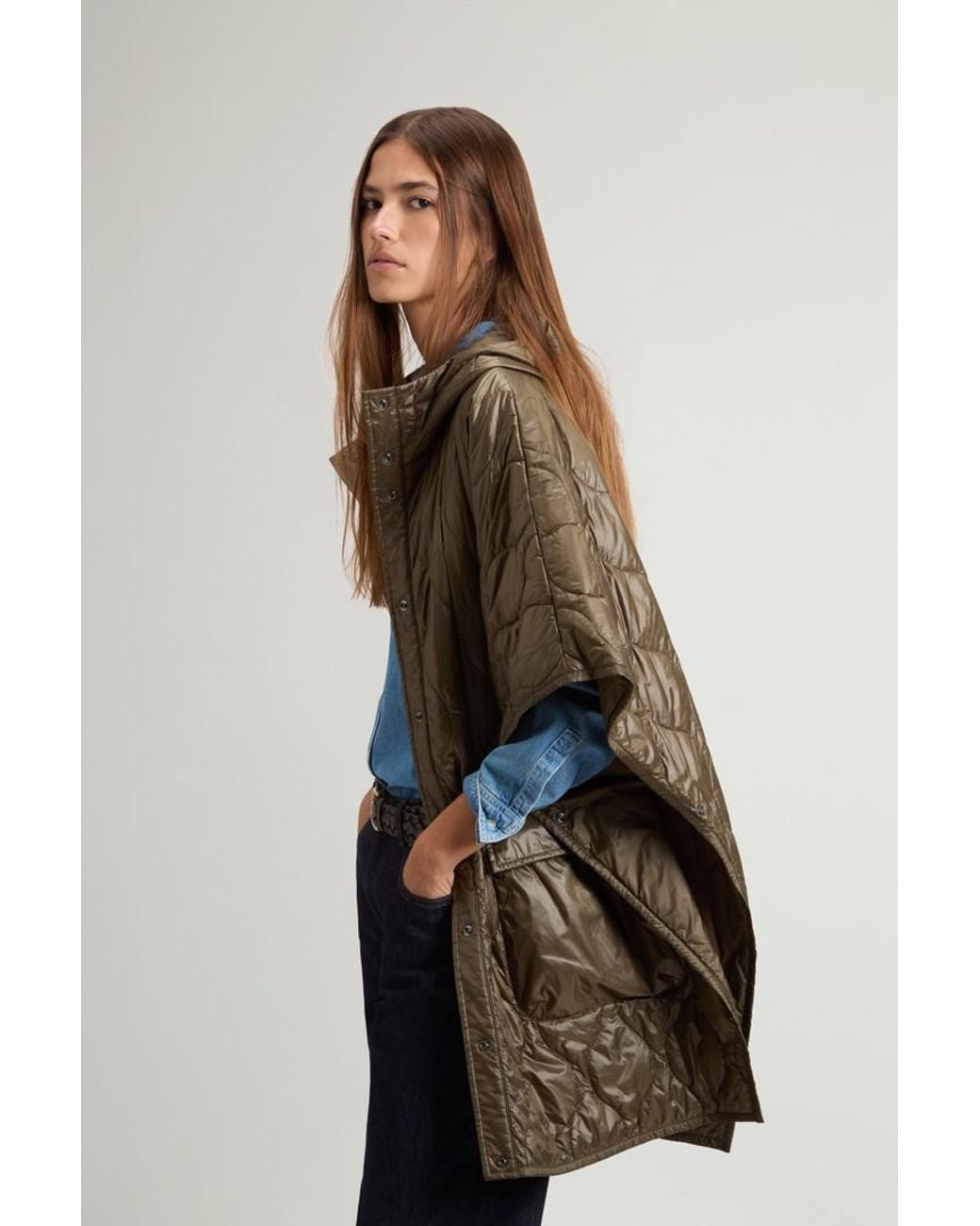 Capa Acolchada De Urban Light Nylon Para Mujer Talla Woolrich de color Blue