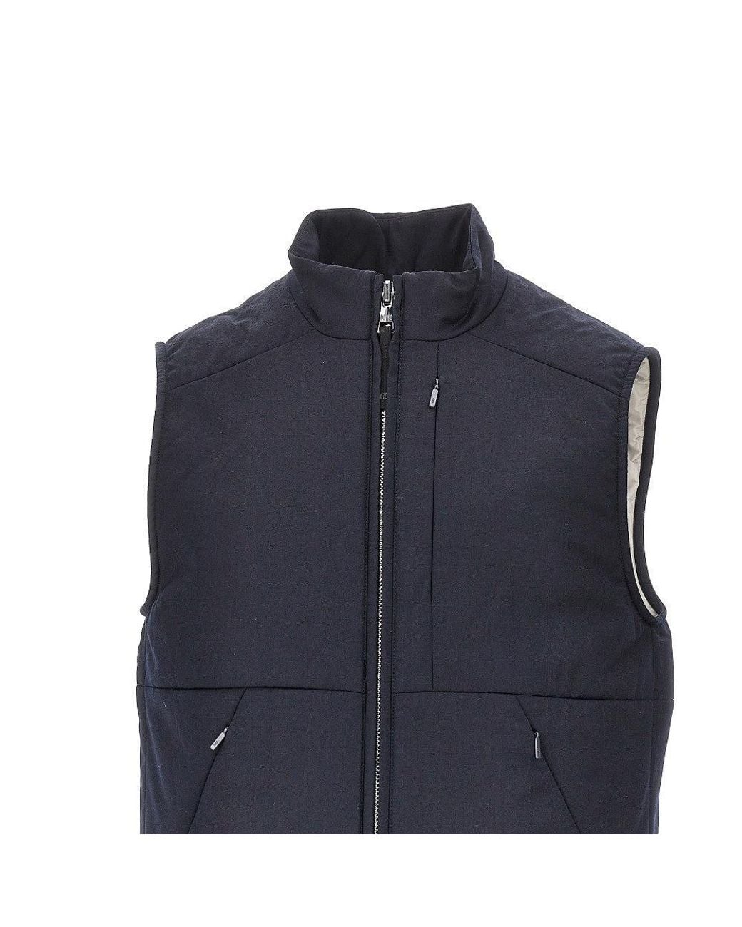 DUNO Blue 'Arlo' Padded Wool Vest for men
