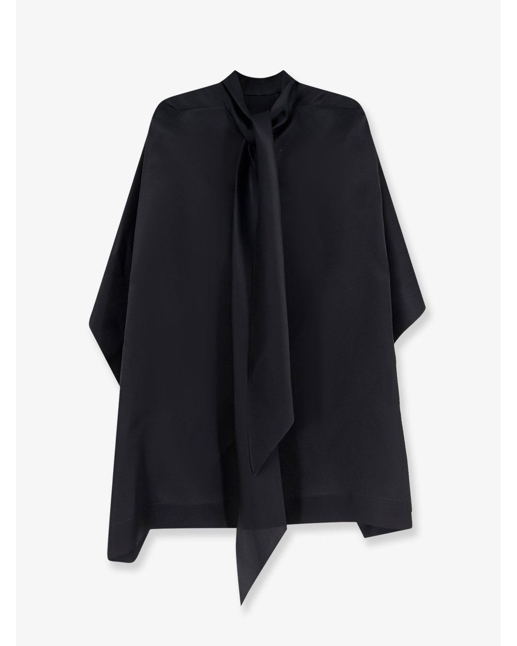 Alberta Ferretti Blue Silk Cape