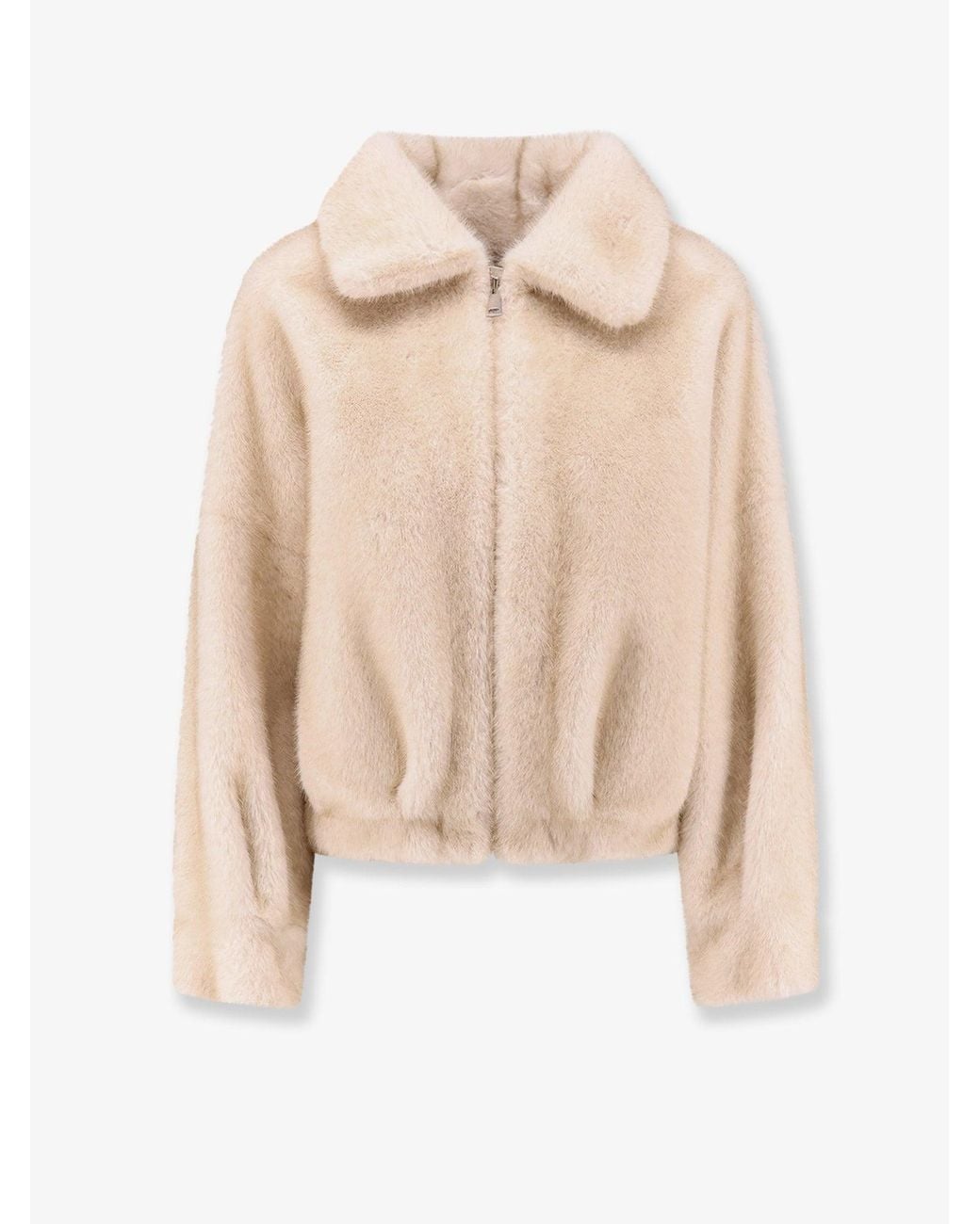 VALENTINI 1972 Natural Faux Mink Jacket