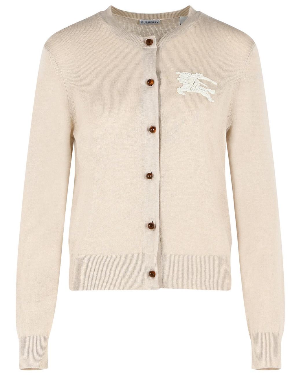 Burberry Natural 'Ravella' Wool Blend Cardigan