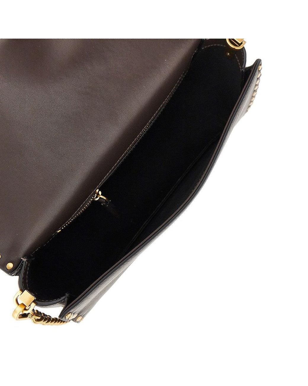 Pinko Black 'Love One Slouchy' Leather Bag With Studs