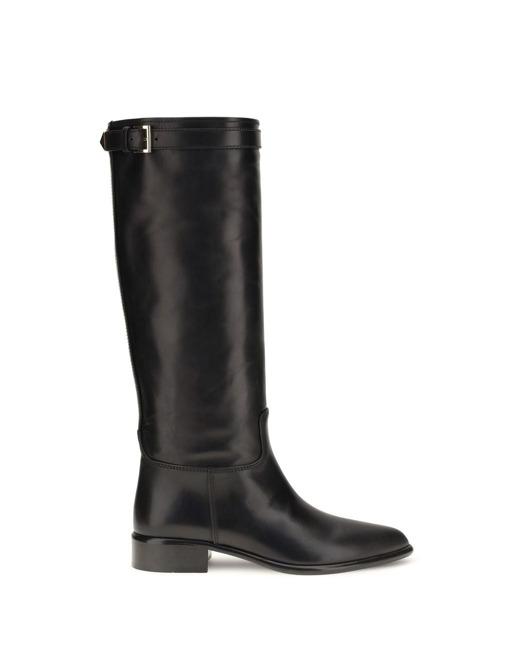 Prada Black High Leather Boots Nero