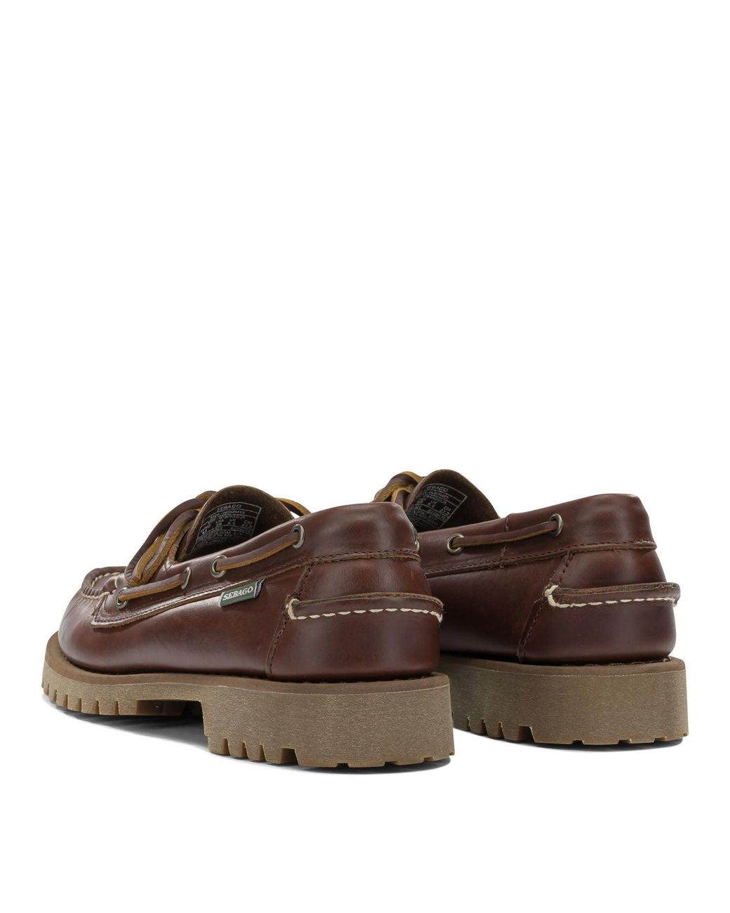 Sebago Brown Ranger Waxy Lace-Up Loafers for men