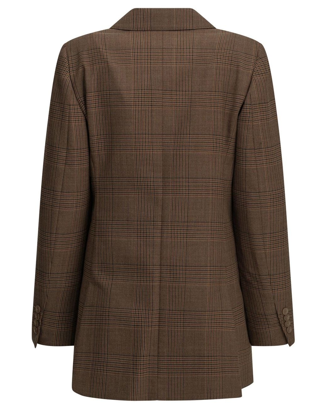 Max Mara Brown Double-Breasted Wool Blazer
