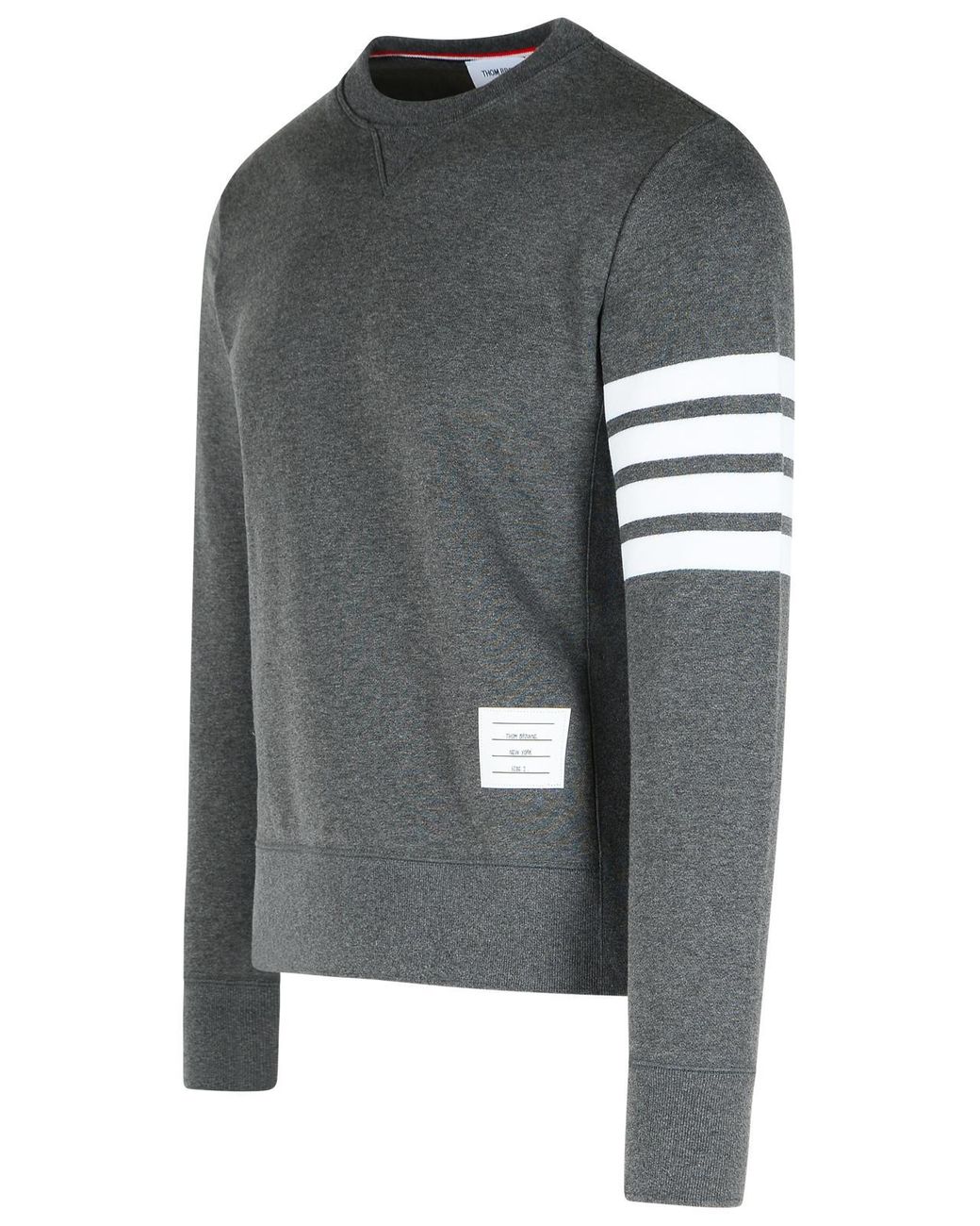 Thom Browne Gray '4 Bar' Dark Cotton Sweatshirt for men