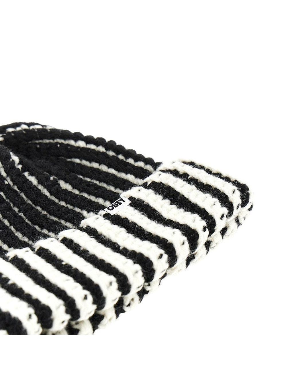 Obey Black Scout Chunky Beanie for men