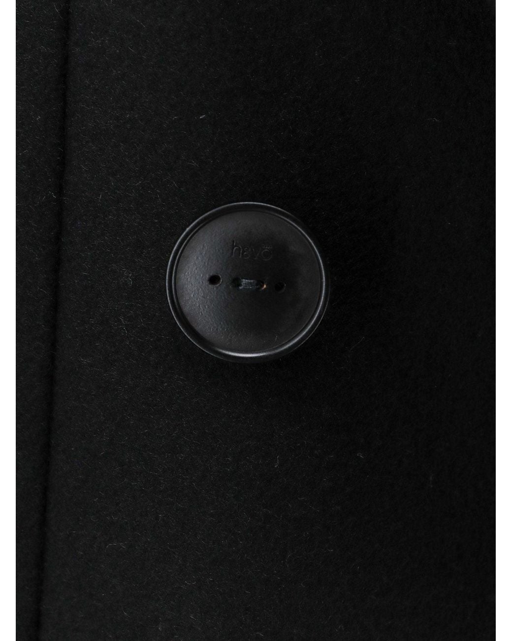 Hevò Black Martinafranca Wool Blend Coat