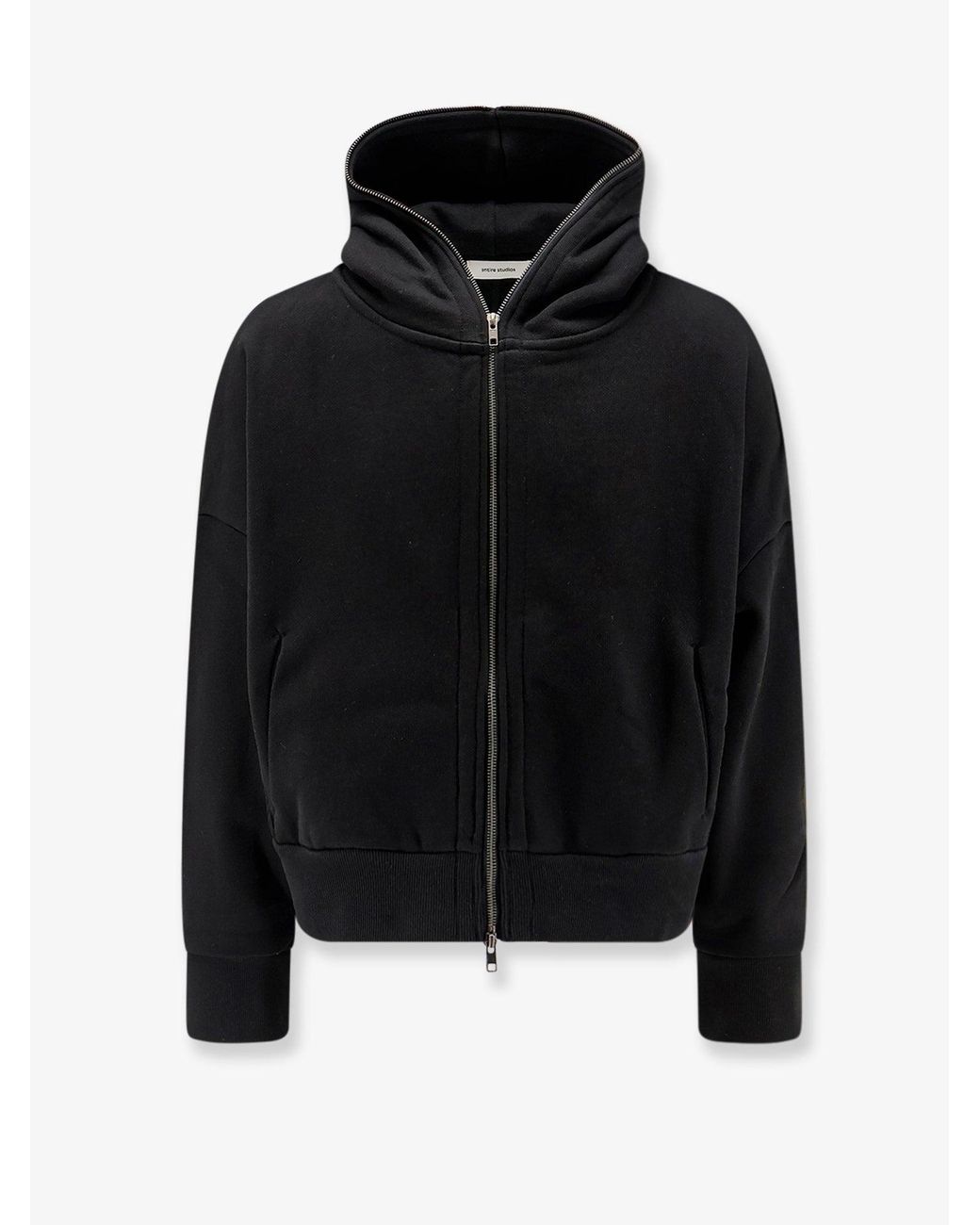 Entire studios Black Cotton Eternal Zip Hoodie