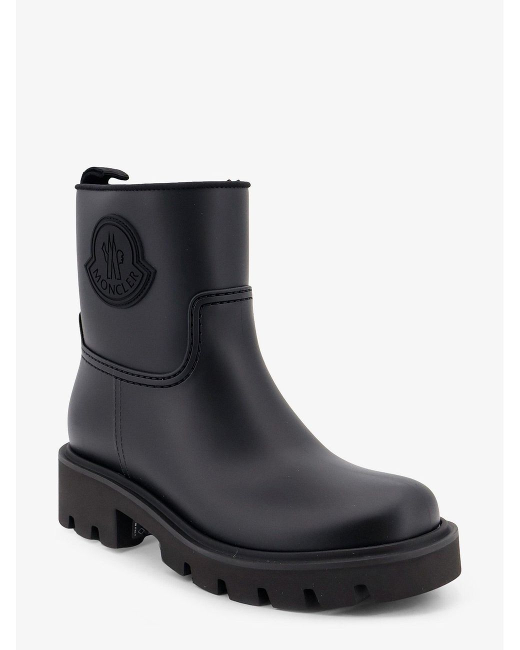 Moncler Black Kickstream Pvc Rain Boots