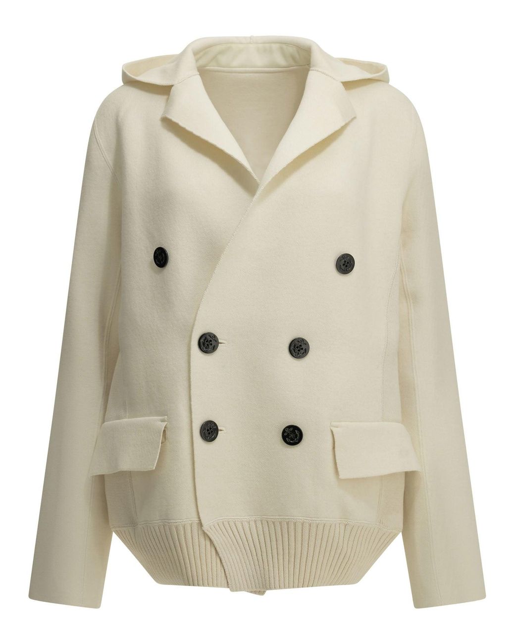 Sacai Natural Double-Breasted Blazer
