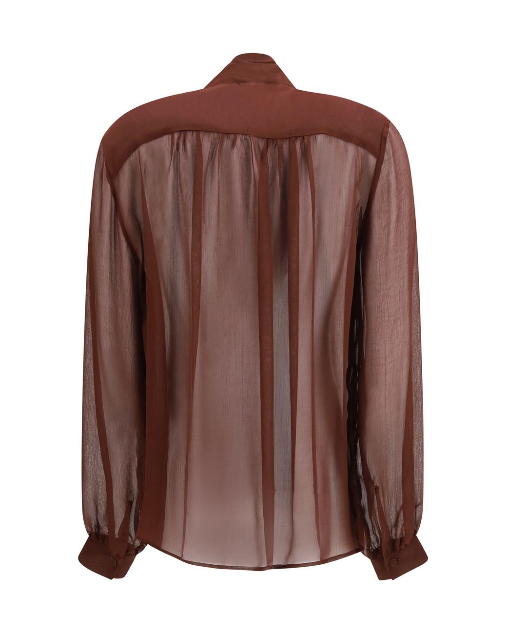 Lardini Brown Creponne Blouse