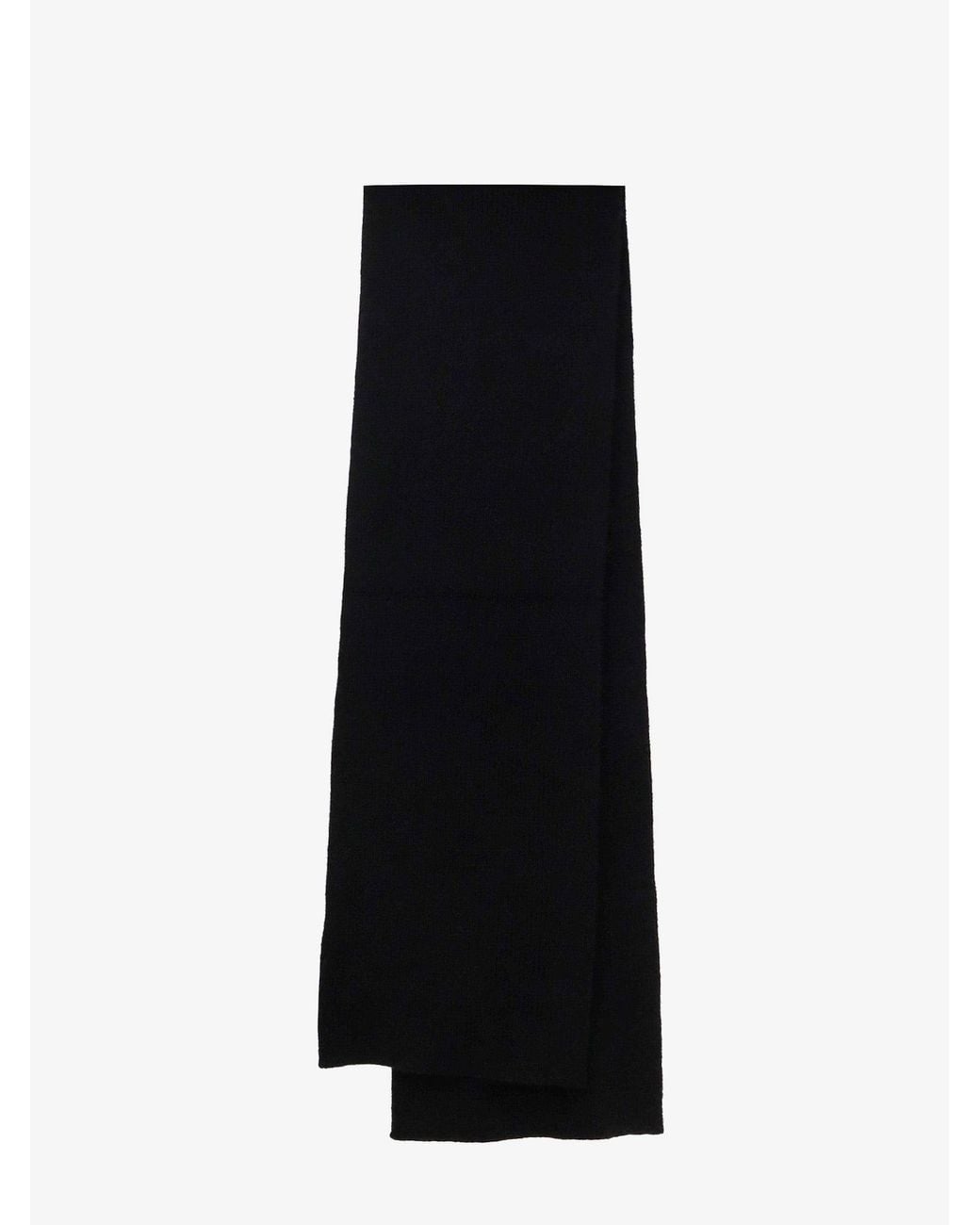 Rick Owens Black Alpaca And Wool Blend Scarf for men