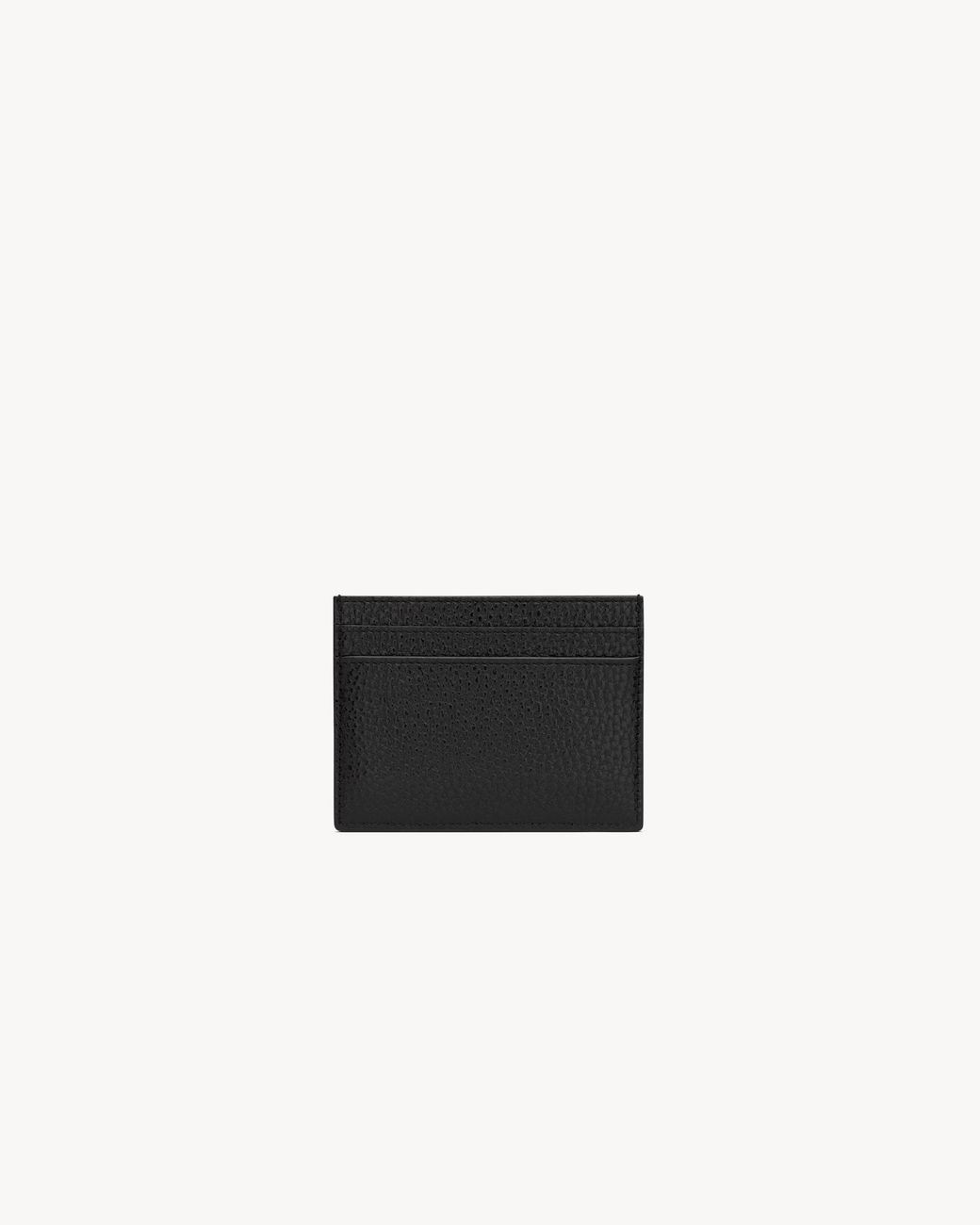 Saint Laurent White Cassandre Leather Cards Holder for men