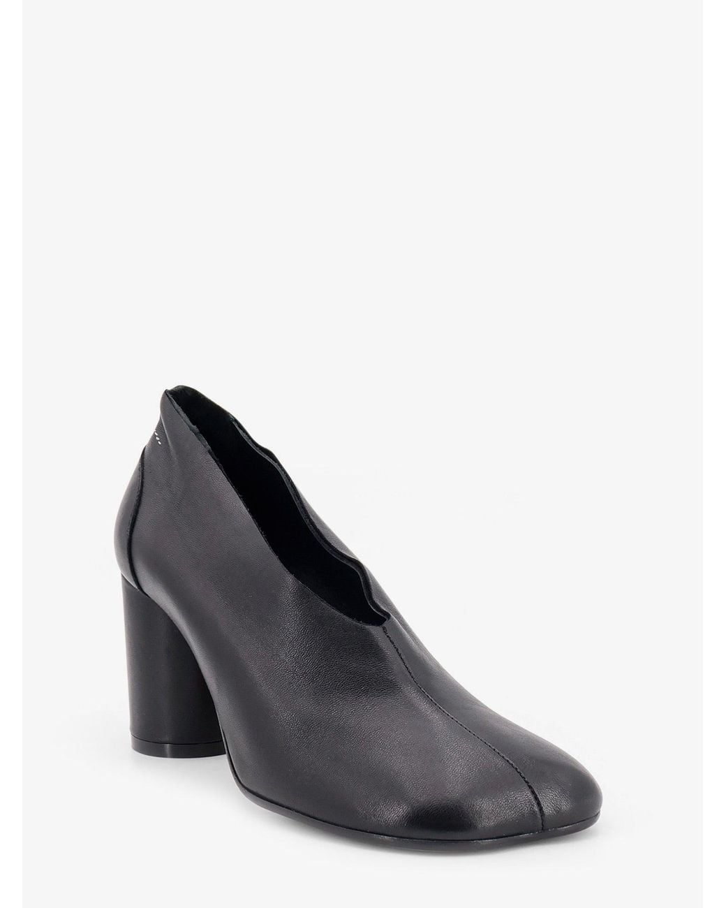 MM6 by Maison Margiela Blue Leather Pumps With Iconic Atomic Toe