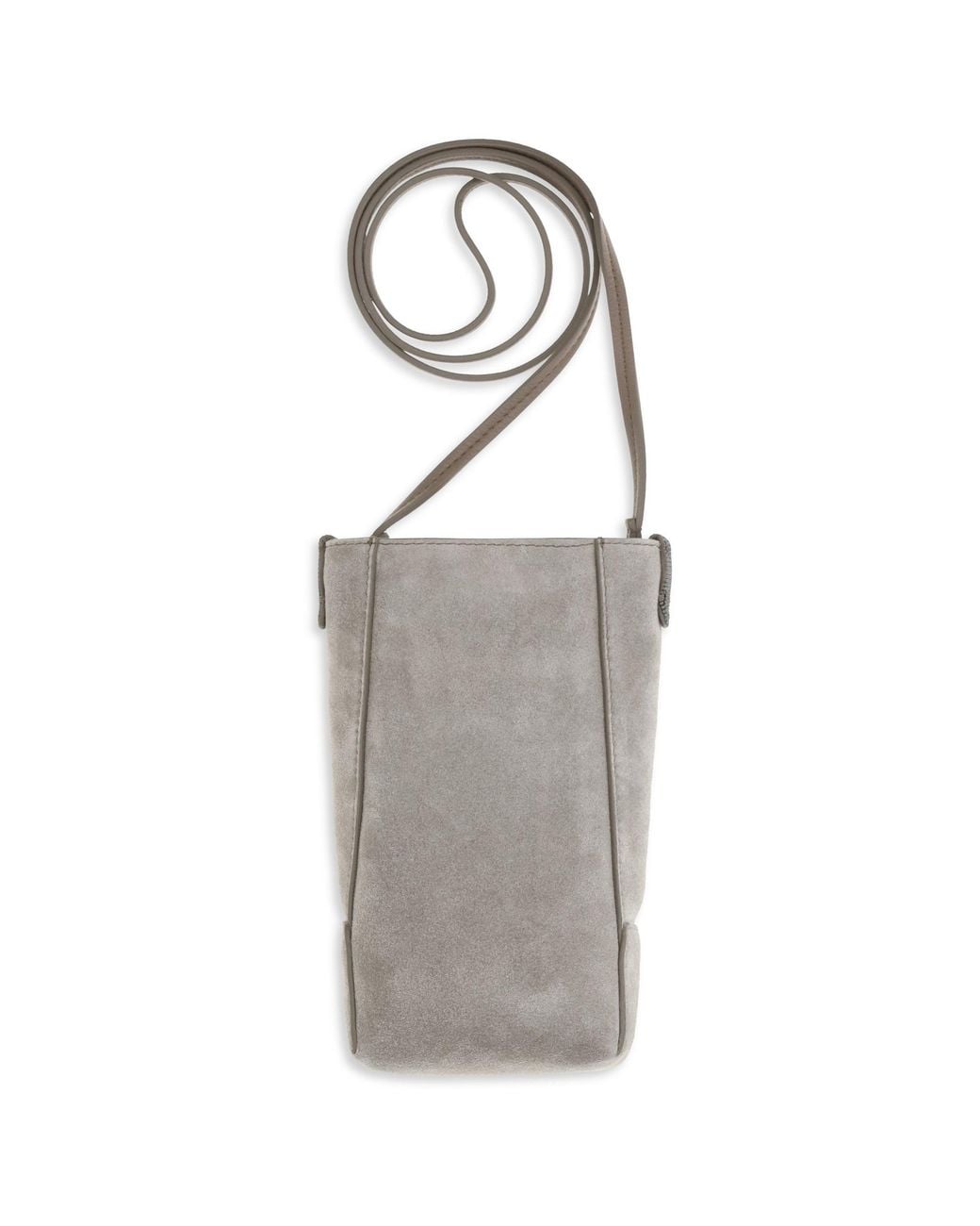 Brunello Cucinelli White Bc Duo Suede Cell Phone Case