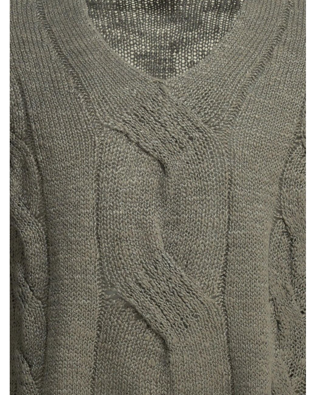 Our Legacy Green V-Neck Hemp Silk Sweater