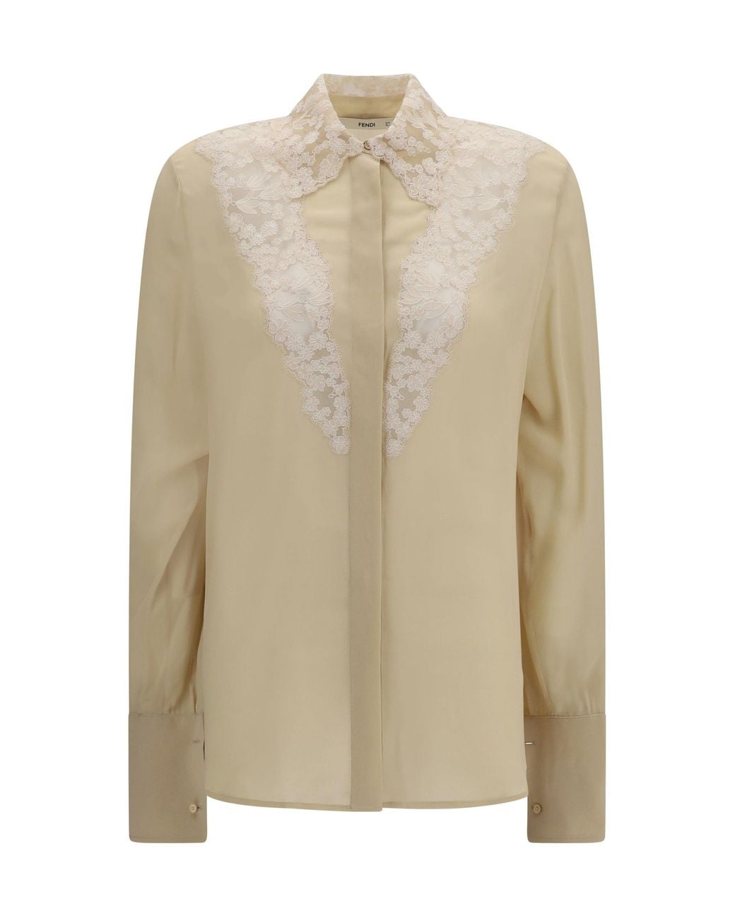 Fendi Natural Georgette Shirt