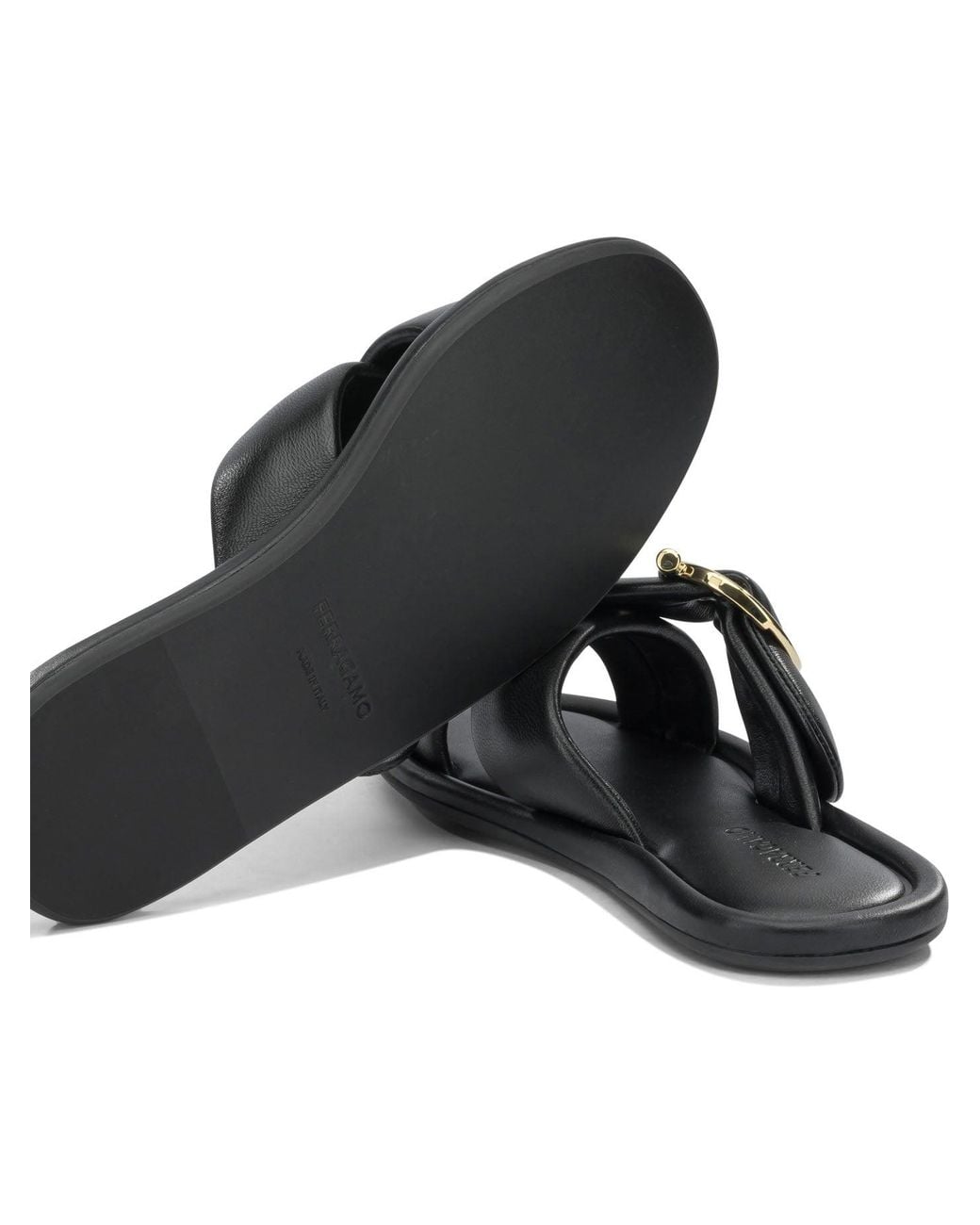 Ferragamo Black "Elyzia" Slide