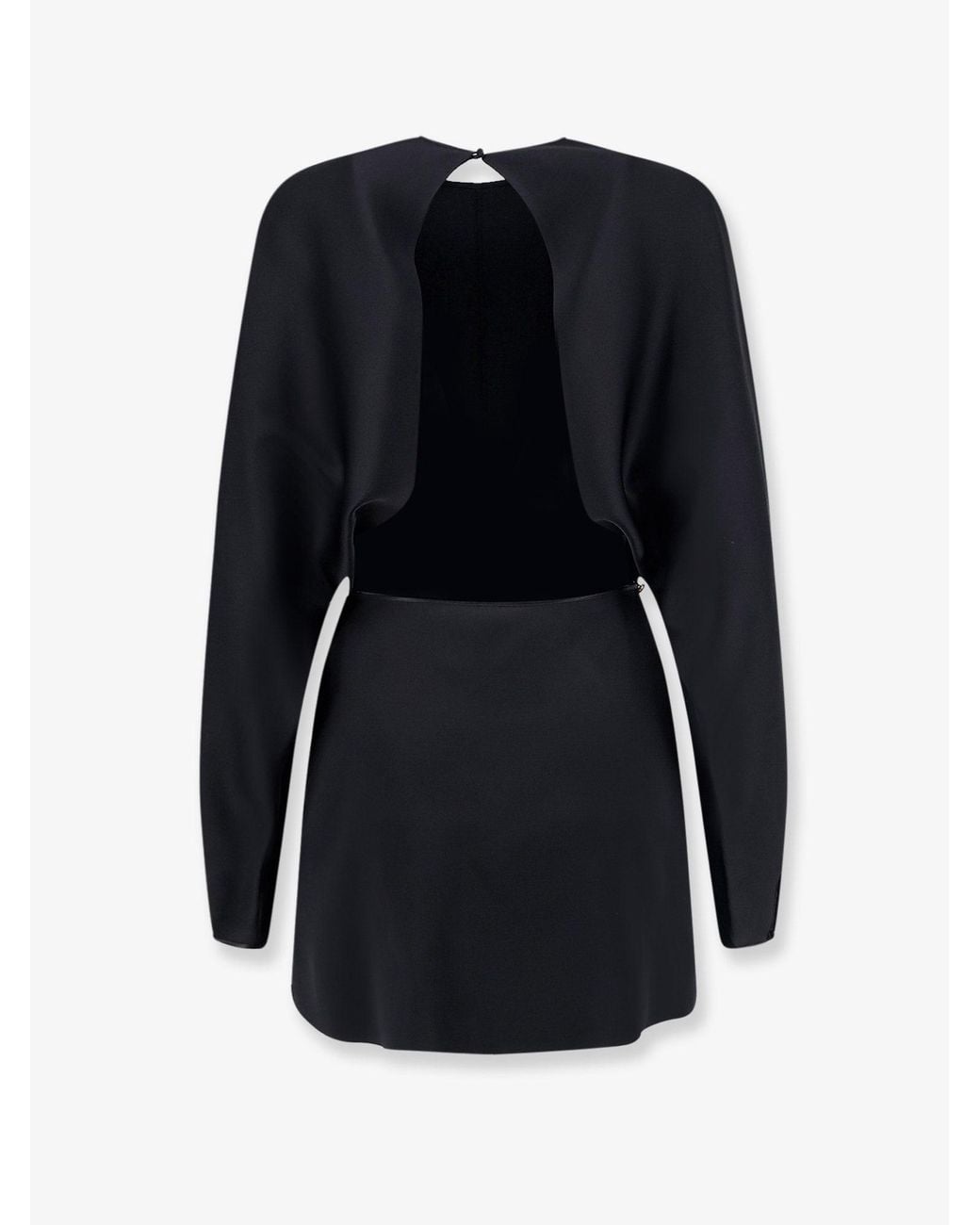 Saint Laurent Blue Mini Lenght Dress With Metal Detail