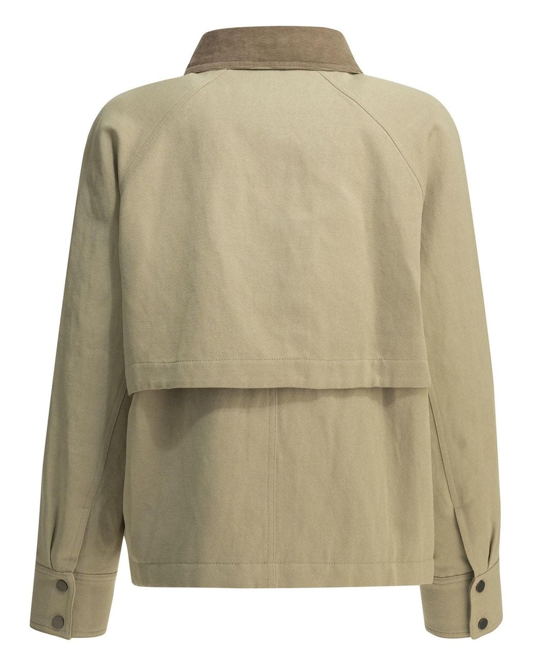 Brunello Cucinelli Green Lightweight Cotton And Linen Jacket