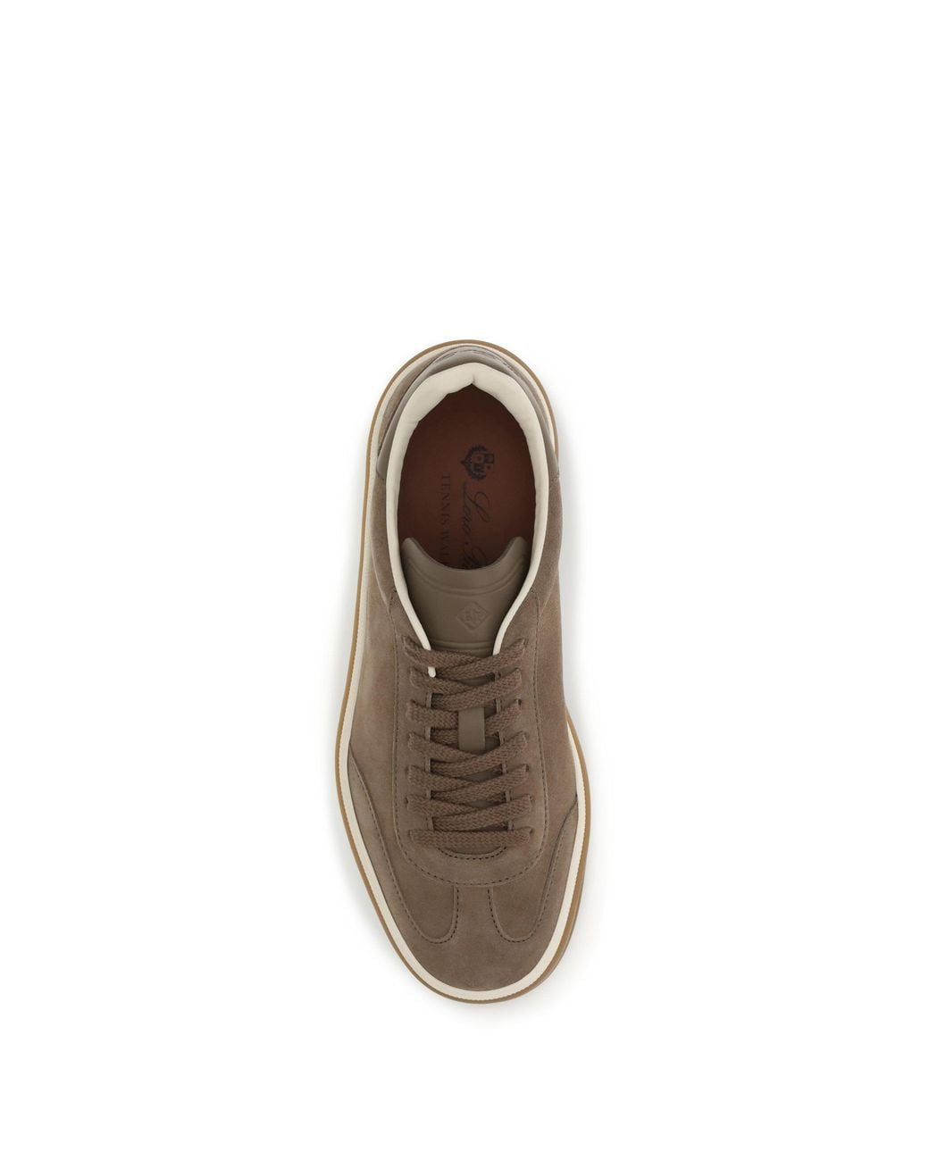 Loro Piana Brown Suede Tennis Walk Sneakers Fossil