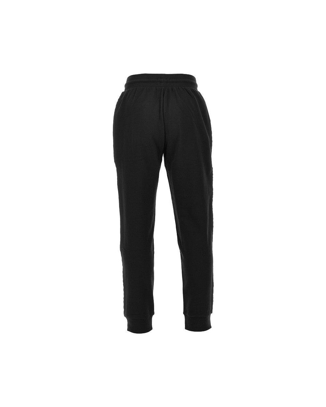 EA BODYWEAR Black French Terry Loungewear Pants for men