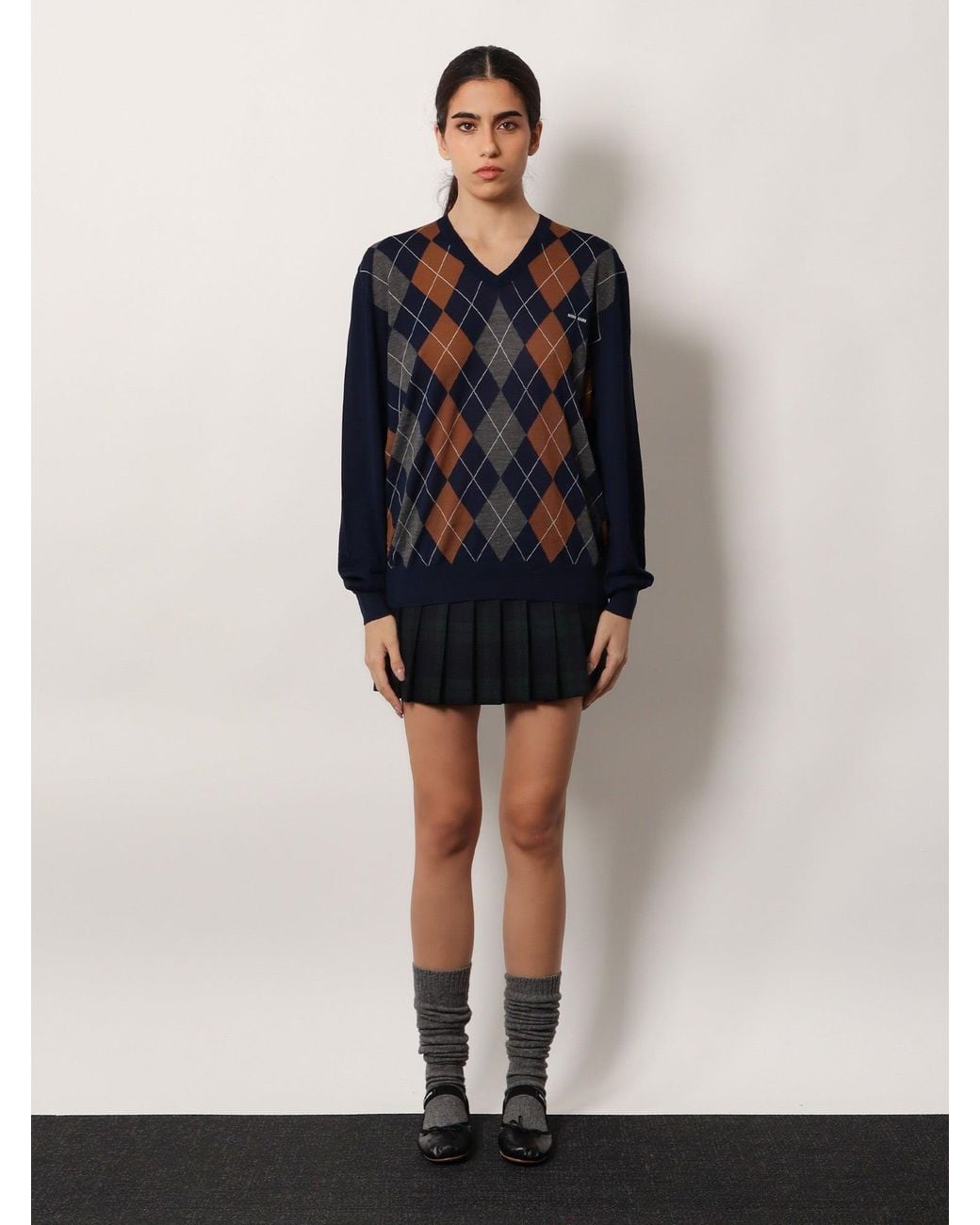 Miu Miu Blue Virgin Wool Sweater