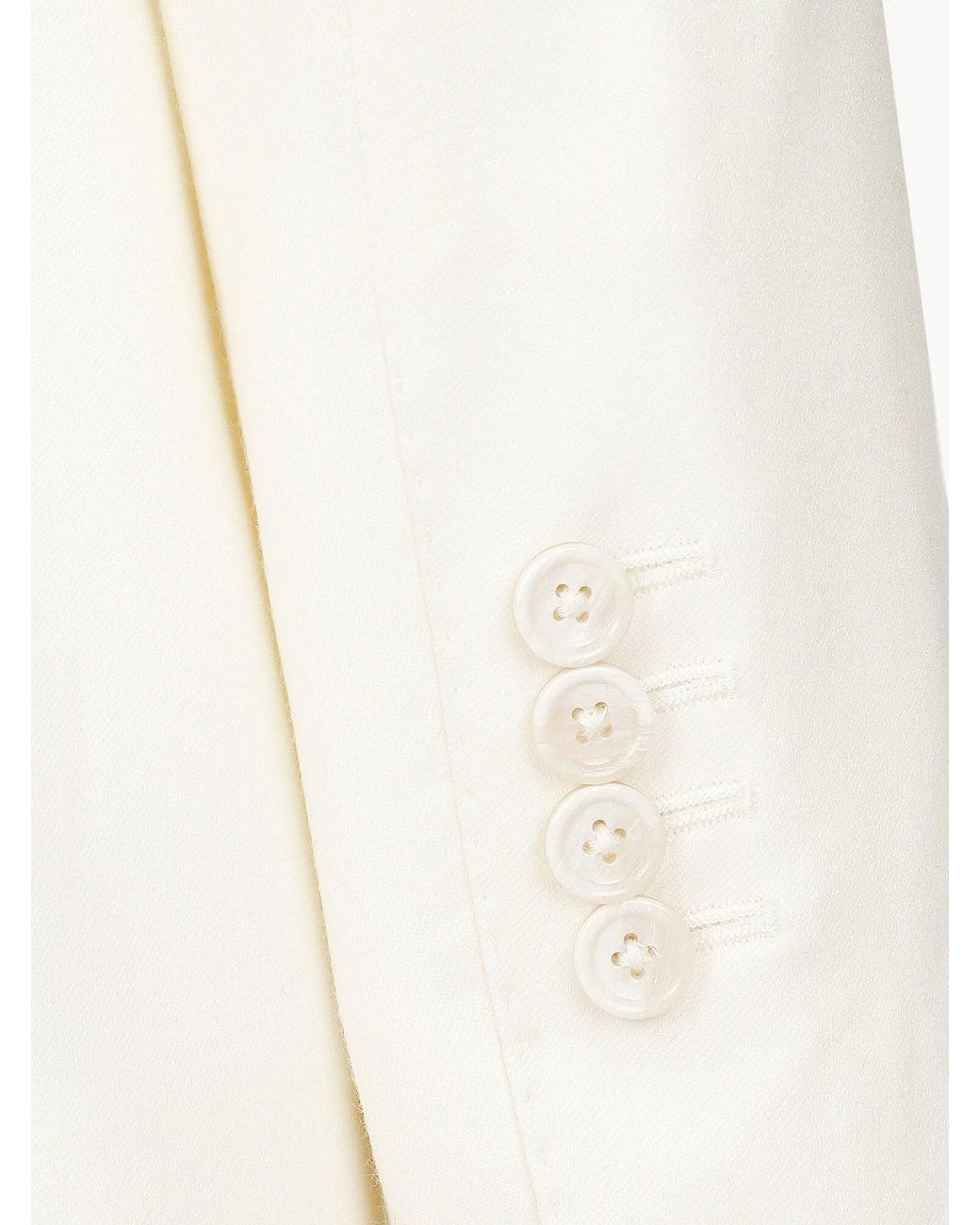 Dolce & Gabbana White Blazer Taormina Linen for men